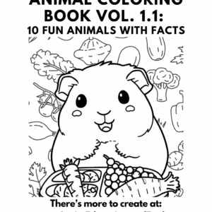 Coloring Book: 10 Cute Animals Vol. 1.1: (Digital Download)