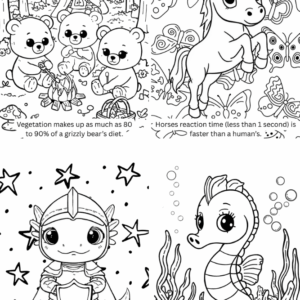 Coloring Book: 10 Cute Animals Vol 1.2: (Digital Download) - Image 3