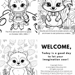Coloring Book: 10 Cute Animals Vol. 1.1: (Digital Download) - Image 4