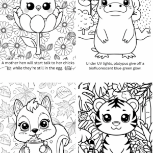 Coloring Book: 10 Cute Animals Vol 1.3: (Digital Download) - Image 3