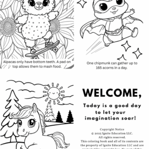 Coloring Book: 10 Cute Animals Vol 1.3: (Digital Download) - Image 4