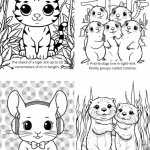 Coloring Book: 10 Cute Animals Vol 1.4: (Digital Download) - Image 3