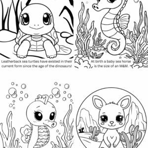 Animal Coloring Book for Kids - V1: (Digital Download) 50 Fun Coloring Pages with Cute Animals & Amazing Facts to Learn While You Color - Image 4