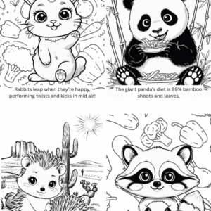 Animal Coloring Book for Kids - V1: (Digital Download) 50 Fun Coloring Pages with Cute Animals & Amazing Facts to Learn While You Color - Image 7